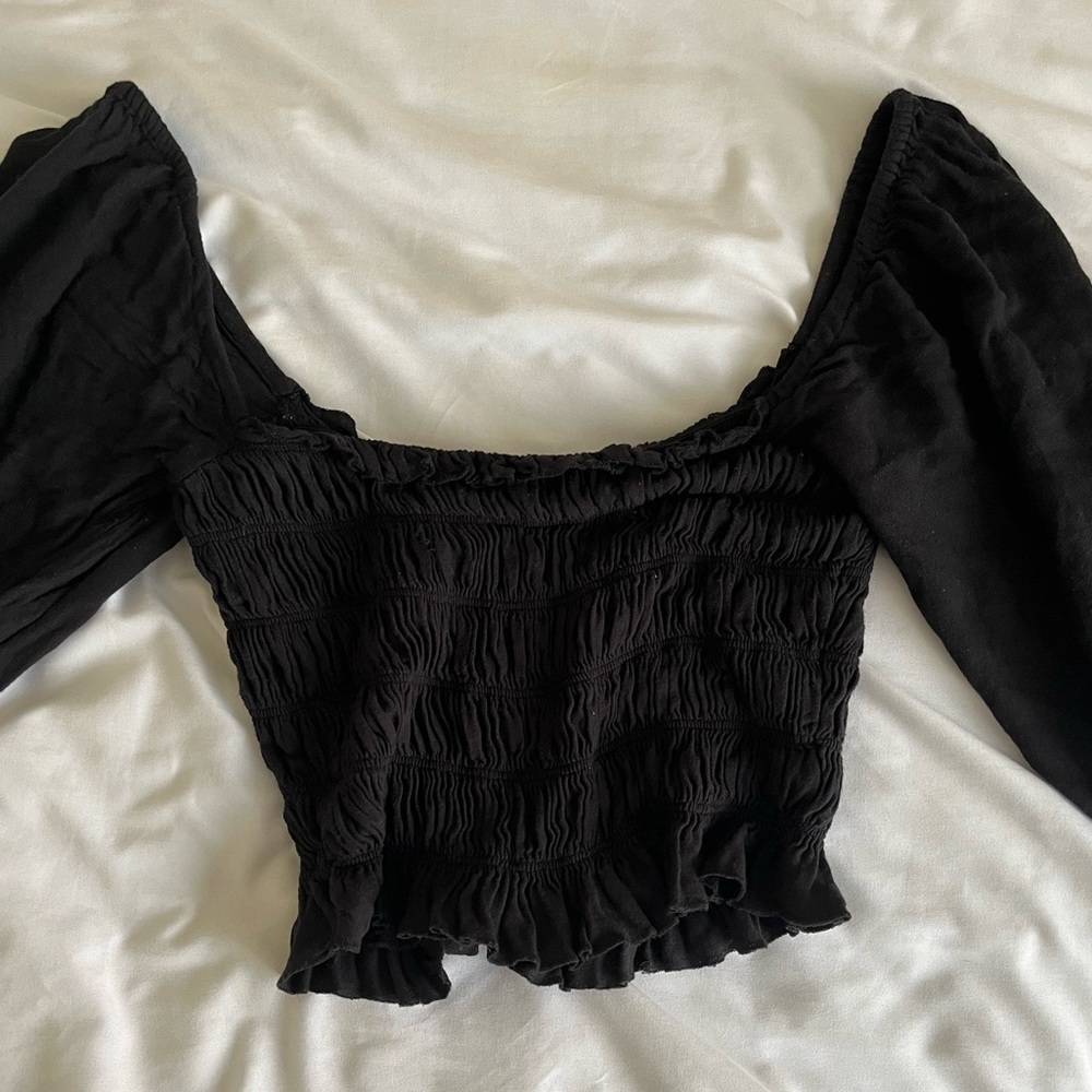 Black urban outfitter top with bell sleeves